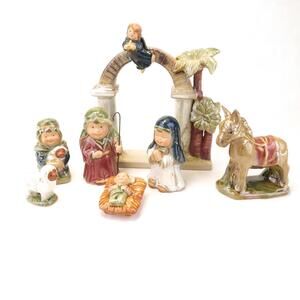 Vintage JCPenney Home Collection Children Nativity Set 8 Pieces